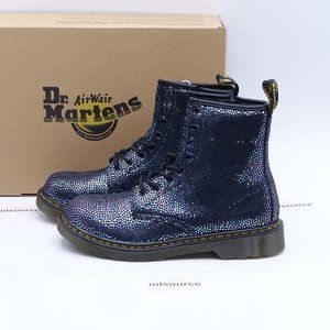 Dr. Martens 1460 Boots Lace Up Side Zip Iridescent Black/Spot Metallic 26107125